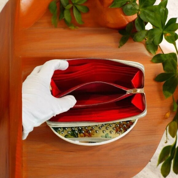 Christian Louboutin Panettone Studded Flower Long Zippy Wallet - Picture 6 of 10